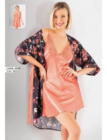 Loriva Satin,Nightgown,Dressing Gown Set Of 2 1900