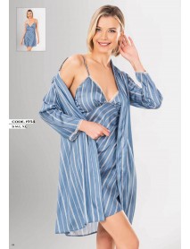  Loriva Satin,Nightgown,Dressing Gown Set Of 2 1954