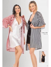  Loriva Satin,Nightgown,Dressing Gown Set Of 2 1957