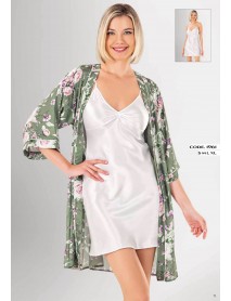 Loriva Satin,Nightgown,Dressing Gown Set Of 2 1961