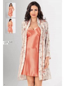  Loriva Satin,Nightgown,Dressing Gown Set Of 2 1962