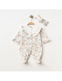 HUGS GIRL 3-6-9 MONTHS ROBA FRILLED FLORAL OVERALLS SET 20031