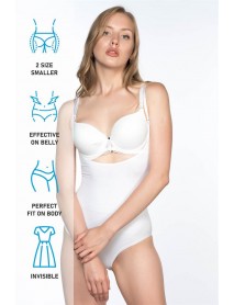 Emay 2023 Open Breast Body Corset White