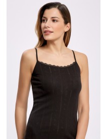 İlke Jacquard Undershirt Black (BıgSıze) 2023