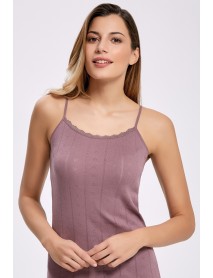 İlke Jacquard Undershirt Plum (BıgSıze) 2023