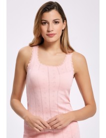 İlke Jacquard Ribbed Undershirt Powder (BigSize) 2024