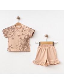Moeboon Girl 6-9-12-18 Months Pinted Short Set 2025010MB