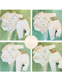 ANNA BABBA BOY 3-6-9-12 MONTHS MINI PANDA 3-PIECE SET 20266