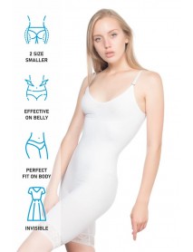 Emay 2031 Lace Length Corset White