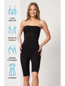 Emay 2044 High Waist Long Leg Corset Black
