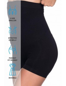 Emay 2055 High Waist Massage Boxer Corset Black