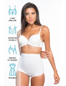 Emay 2057 High Waist Massage Slip Corset White
