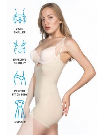 Emay 2058 Open Breast Short Leg Corset Skin