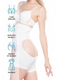 Emay 2063 Butt Open Leg Corset White