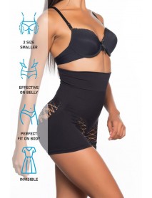 Emay 2064 Butt Open Fantasy Boxer Corset Black