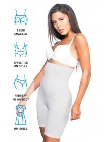 Emay 2077 High Waist Patterned Corset Ecru