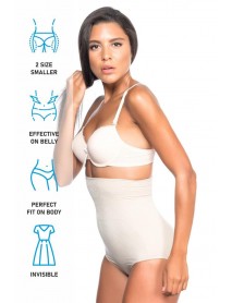 Emay 2079 High Waist Patterned Double Slip Corset Skin