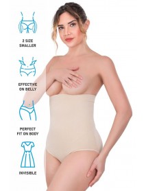 Emay 2080 High Waist Slip Corset with Snap Fasteners Skin