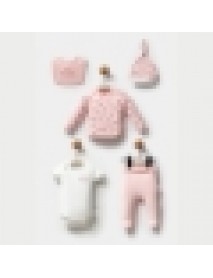 MOİ NOİ GIRL 0-3 MONTHS LEAF PRINTED SET OF 5 2084