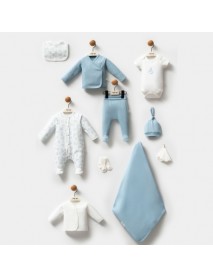 MOİ NOİ GIRL 0-3 MONTHS FLOWER PRINTED 10 PIECE SET 2085