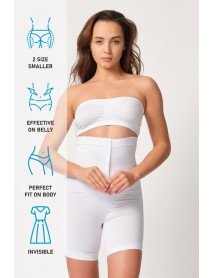 Emay 2087 Front Slit Corset White