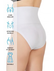 Emay 2090 High Waist Slip Corset with Lace Front White