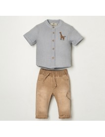 COCOSİSS MALE 9-12-18-24 MONTHS GİRAFE MUSLIN SET 21105