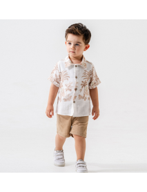 COCOSİSS BOY 2-3-4-5 YEARS OLD PALM SHORTS SET 2111