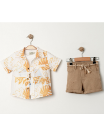 COCOSİSS BOY 2-3-4-5 YEARS OLD PALM SHORTS SET 21111