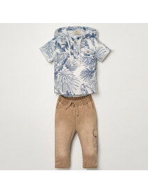 COCOSİSS MEN 2-3-4-5 YEARS OLD PALM SHIRT SET 2141