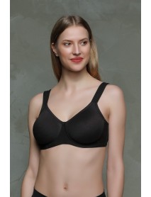 Moonlight Cotton Minimizer Support Bra 2177 Black