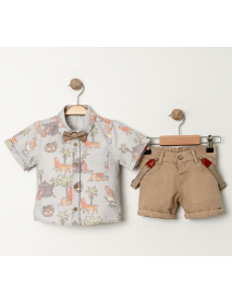 COCOSİSS BOY 9-12-18-24 MONTHS TIGER SHIRT SET 2191