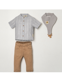 COCOSİSS BOY 9-12-18-24 MONTHS MUSLIN SHIRT SET 2199
