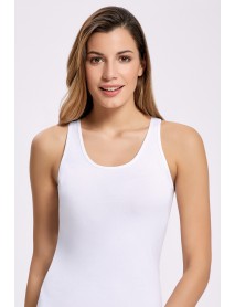 İlke Matte Piping Wide Strap Undershirt White (BigSize) 2002