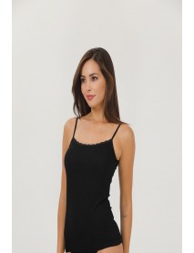 İlke Derby Viscose Lace Rope Hanger Black 2221
