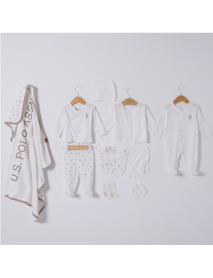 US POLO Boys 0–3 Months 10-Piece Newborn Set 2240