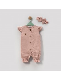 Begi Girl 6-9-12-18-24 Month  Jumpsuit With Bandana 22434BS