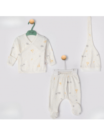 BEGI BOY 3-6 MONTHS GIRAFFE 3-PIECE SET 22466