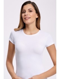 İlke Lycra 0-Collar T-Shirt White 2260