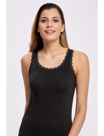 İlke Lycra Lace Wide Strap Black 2313