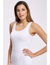 İlke Lycra Lace Wide Strap White 2313