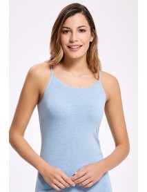 İlke Melange Rope Strap Undershirt Blue (BıgSize) 2346