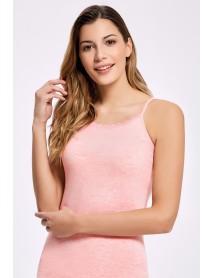 İlke Melange Rope Strap Undershirt Powder (BıgSize) 2346