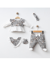 Cosay Baby Girl 0-3 Months Leopard Newborn Set Of 5 24216CY