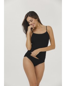 İlke Derby Viscose Lace Rope Suspender Set Black 2421