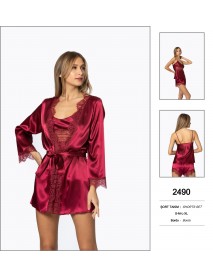 Pierre Cardin Burgundy 3-Piece Shorts Sets 2490