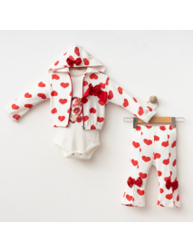 COŞAY BABY GIRL 9-12-18 MONTHS BIG HEART 3-PIECE SET 2500
