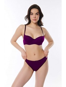 Karaz Empty Bra Panty Plum Set 2500-b