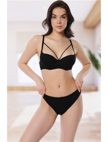 Karaz Padded Bra-Panties Black Set 2501