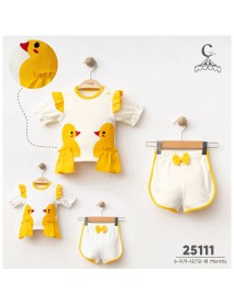 Coşay Baby Girl 9-12-18 Months Shorts Set 25111CY